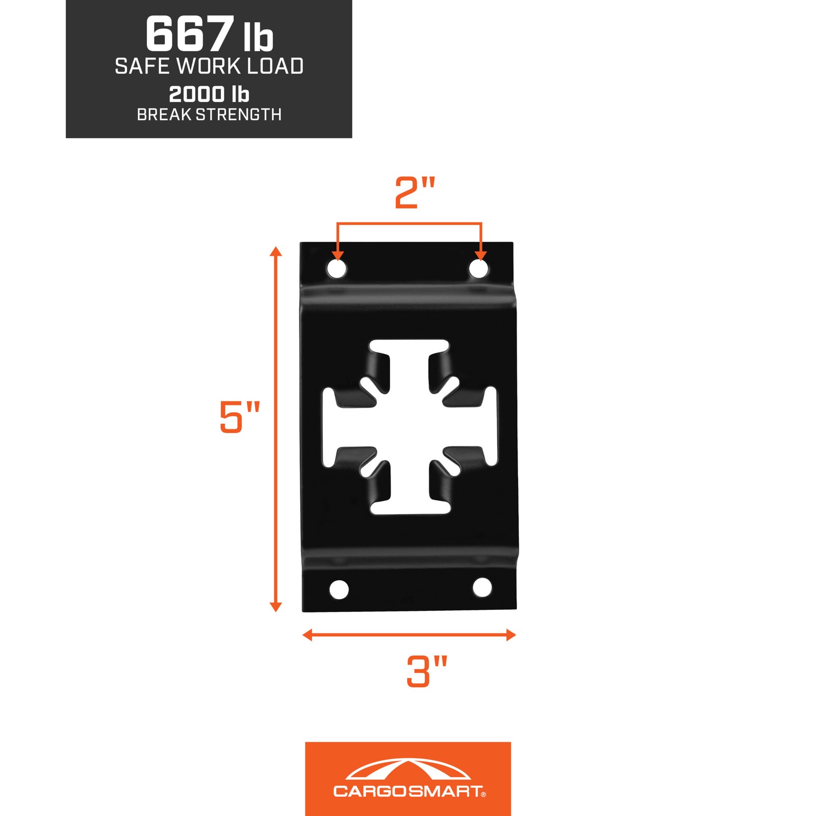 CargoSmart X-Track Single Piece, Matte Black, Model# 6500