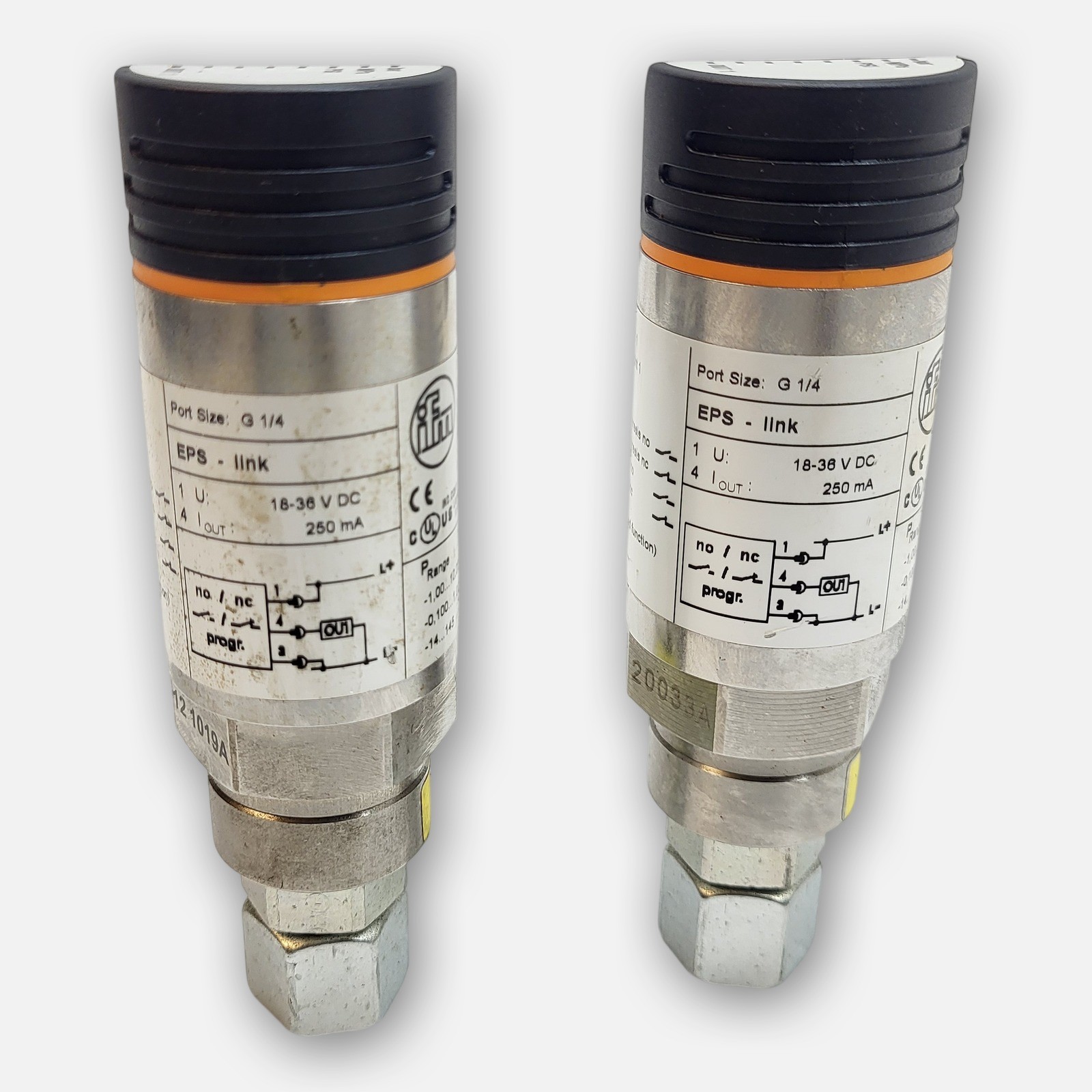 LOT OF 2 EFECTOR IFM PN7004 ELECTRONIC PRESSURE SWITCH 18-36 VDC