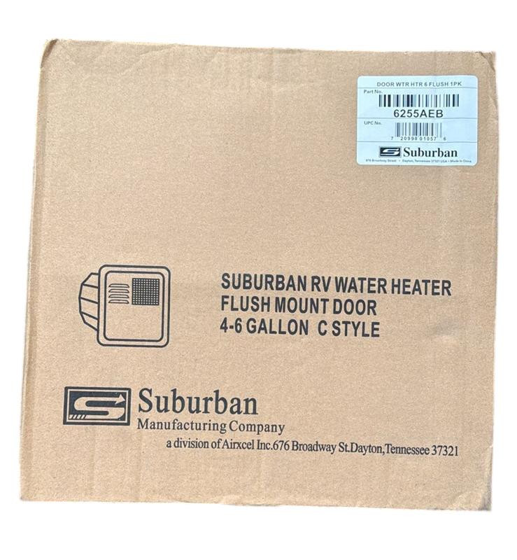 Suburban RV Water Heater Flush Mount Door – 4-6 Gallon C-Style Part No. 6255AEB