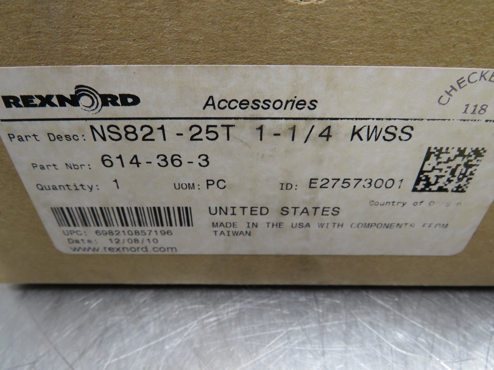 Rexnord NS821-25T-1-1/4 KWSS Sprocket 614-36-3