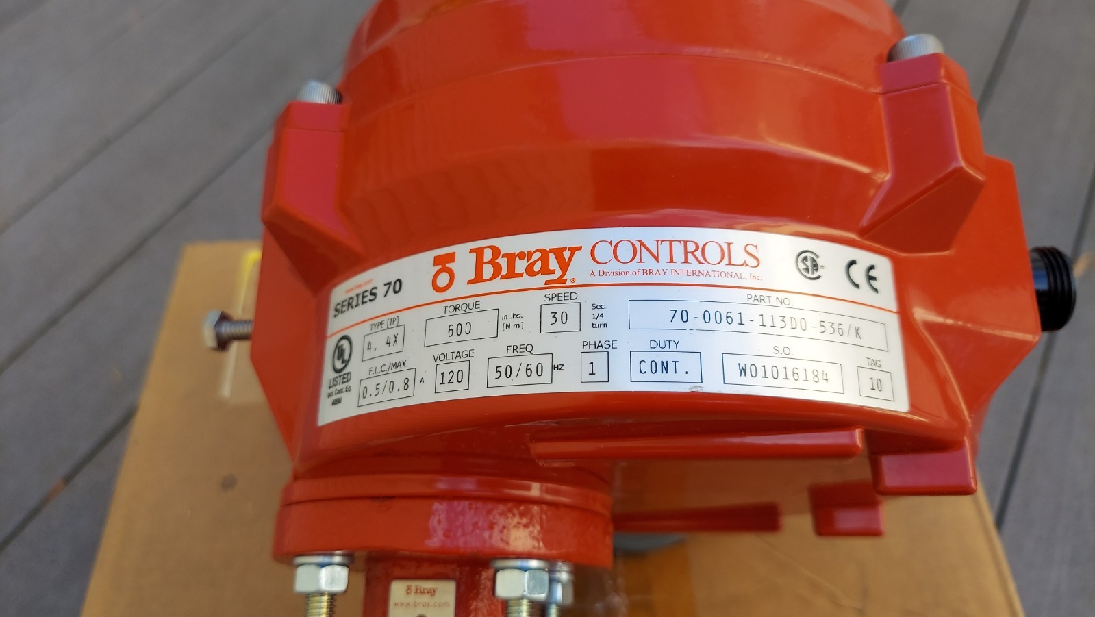 New Bray 70-0061-113D0-536K 2-Position Actuator