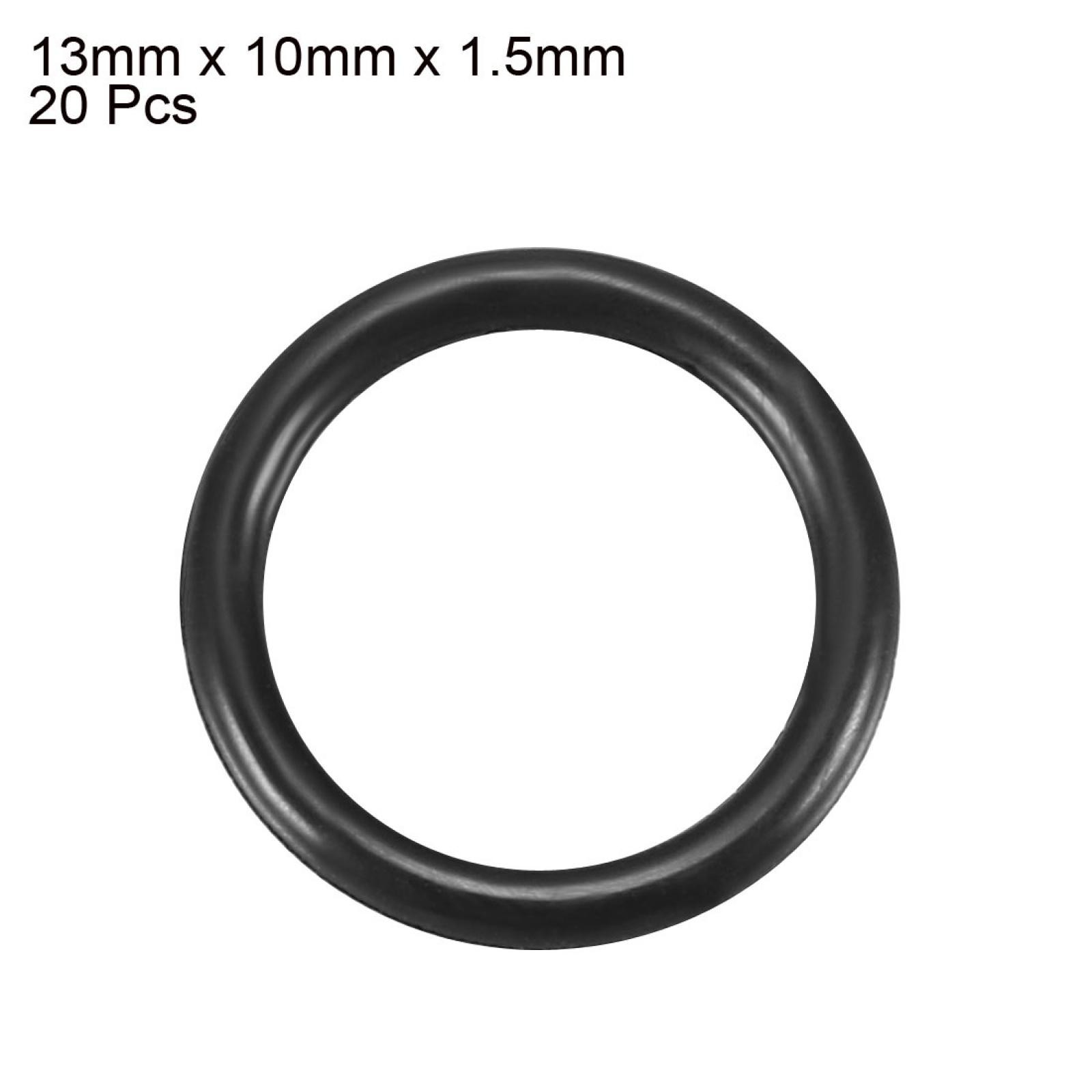 20pcs Round Cross Rubber Ring Sealing Washer Gasket Black 13mm x 1.5mm