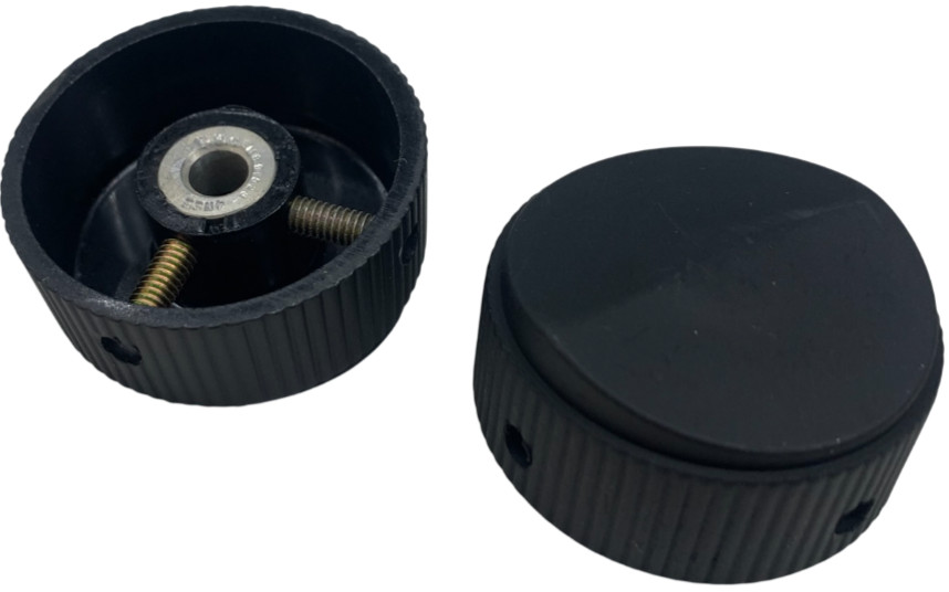 1x Raytheon EHC 175-1-2G MS91528-4N2B Black Knob Mil Spec 1/4″ Shaft 1.75″ DIA