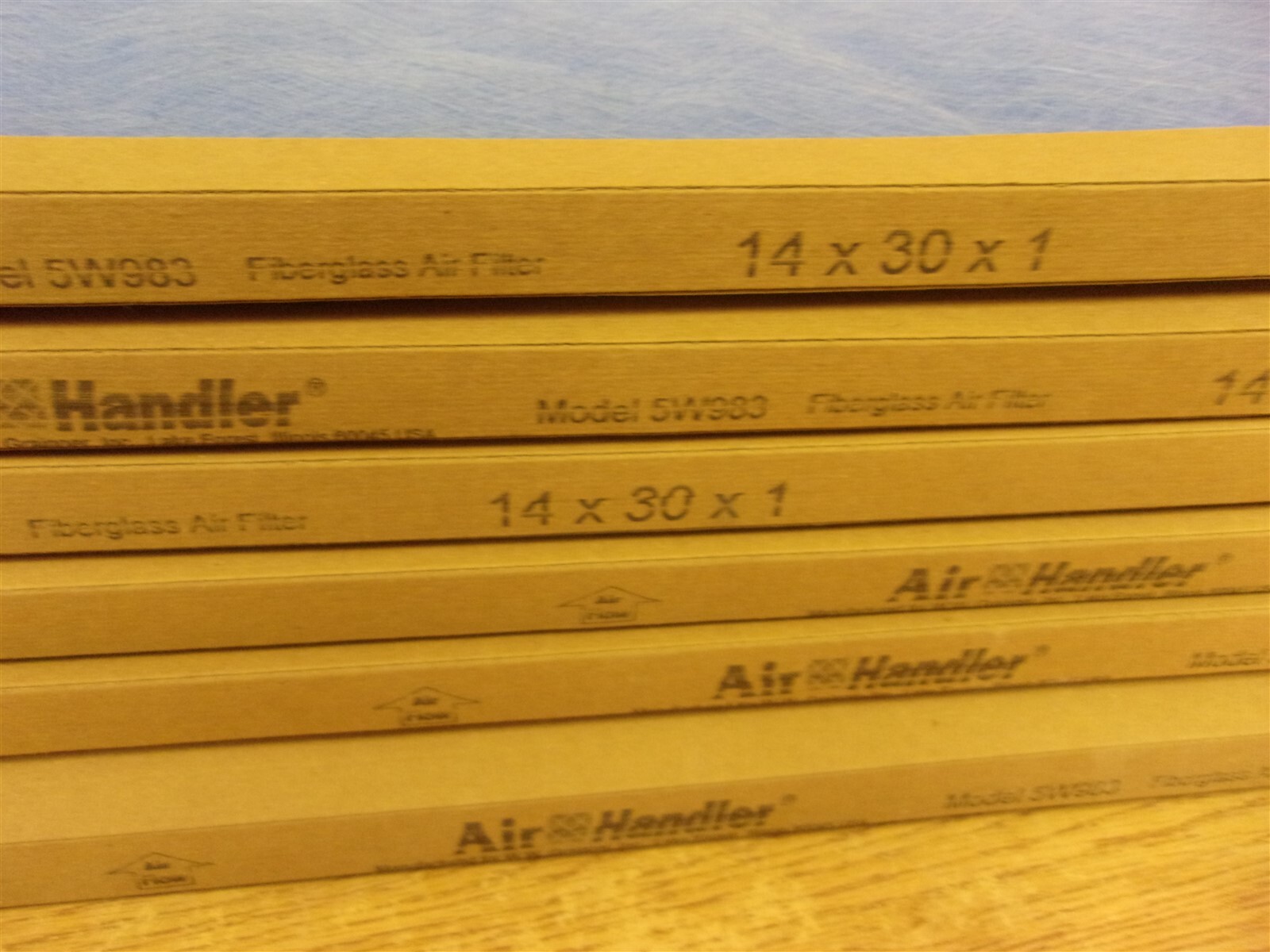 NEW Air Handler Air Filter Fiberglass 5W983 14x30x1, Lot of 6 *FREE SHIPPING*