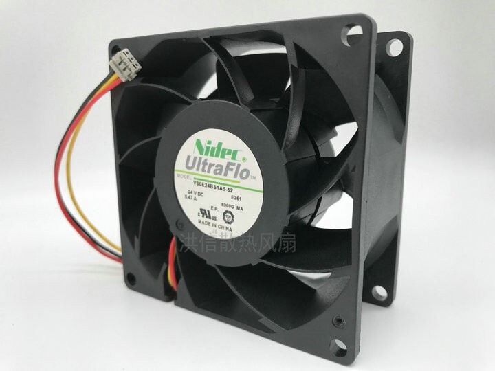 Nidec UltreFlo V80E24BS1A5-52 24V 0.47A 80mm for Schneider Cooling
