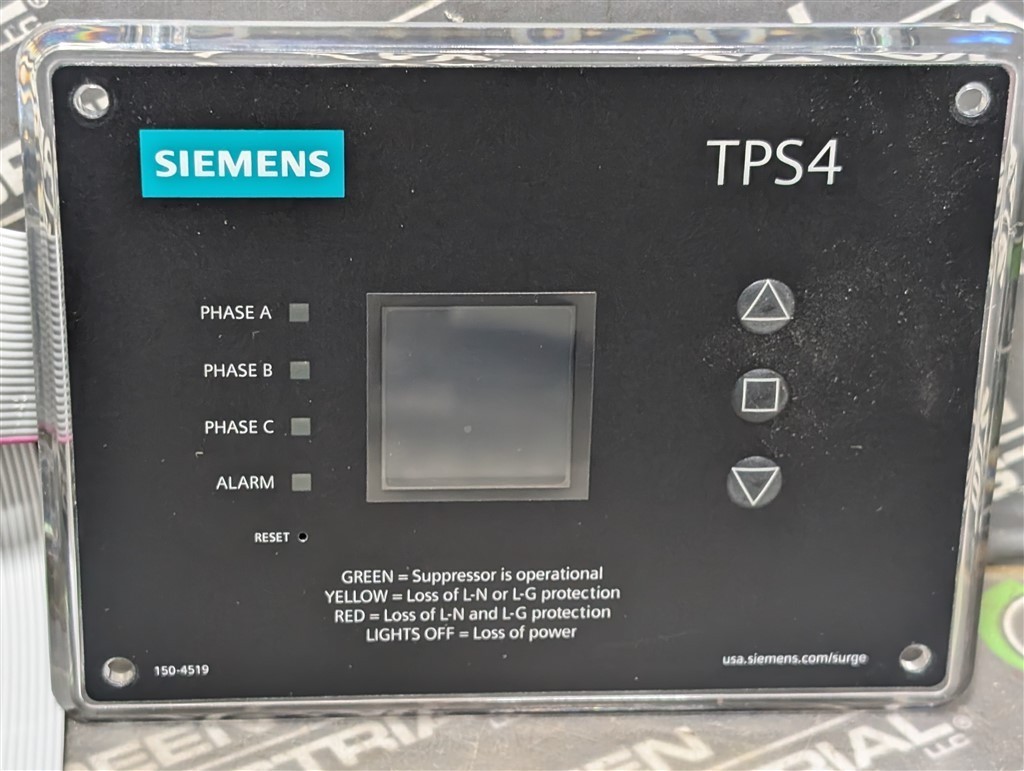 USED Siemens TPS4 Surge Protection Device Display / Operator Assembly 150-4519