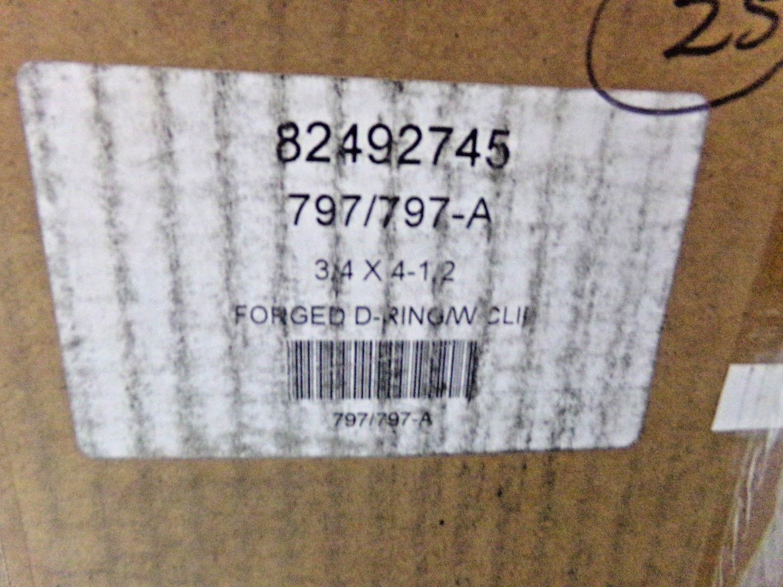 797/797/A 3/4X4.5X4.5 D-RING W/CLIP QIA (RC)