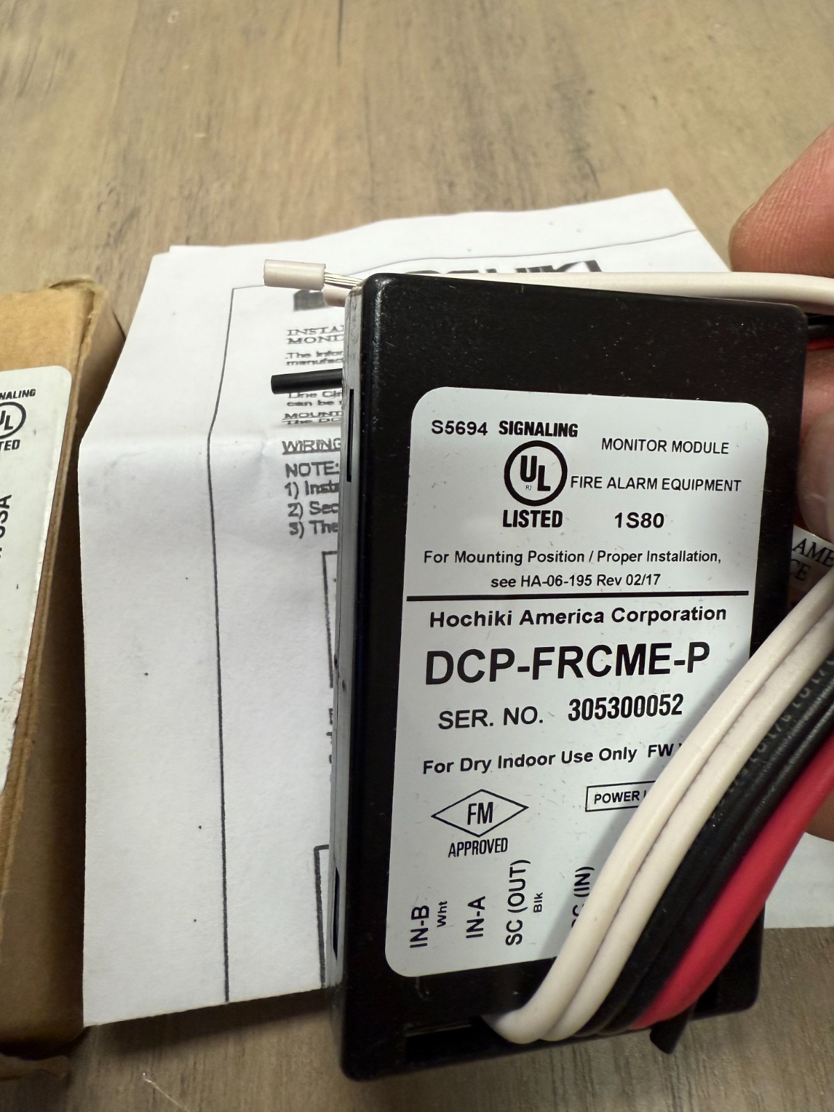 HOCHIKI DCP-FRCME-P Fast Response Contact Monitoring Pigtail Module 0400-01741