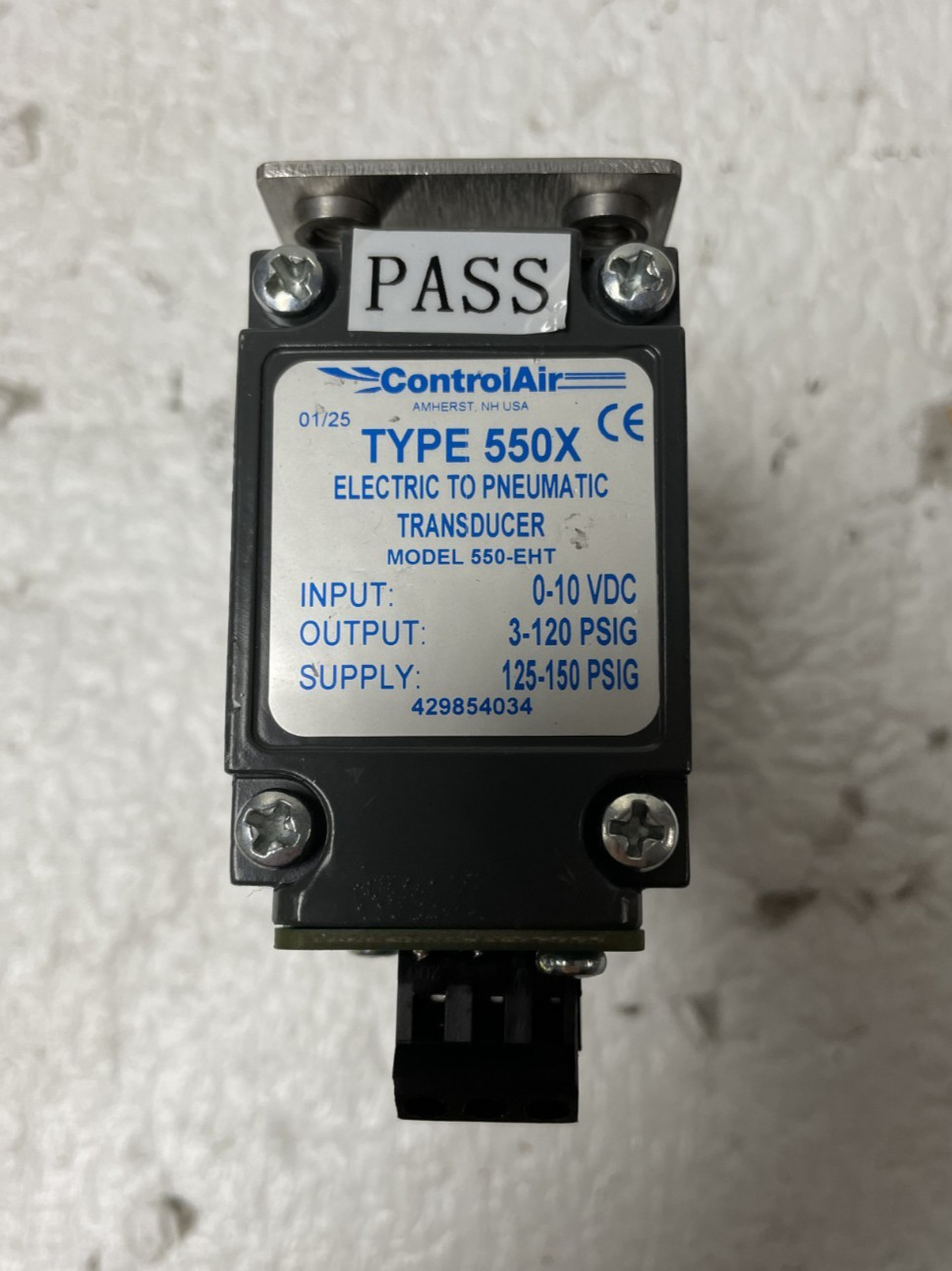 Control Air Inc Type 550X Electronic To Pneumatic Transducer