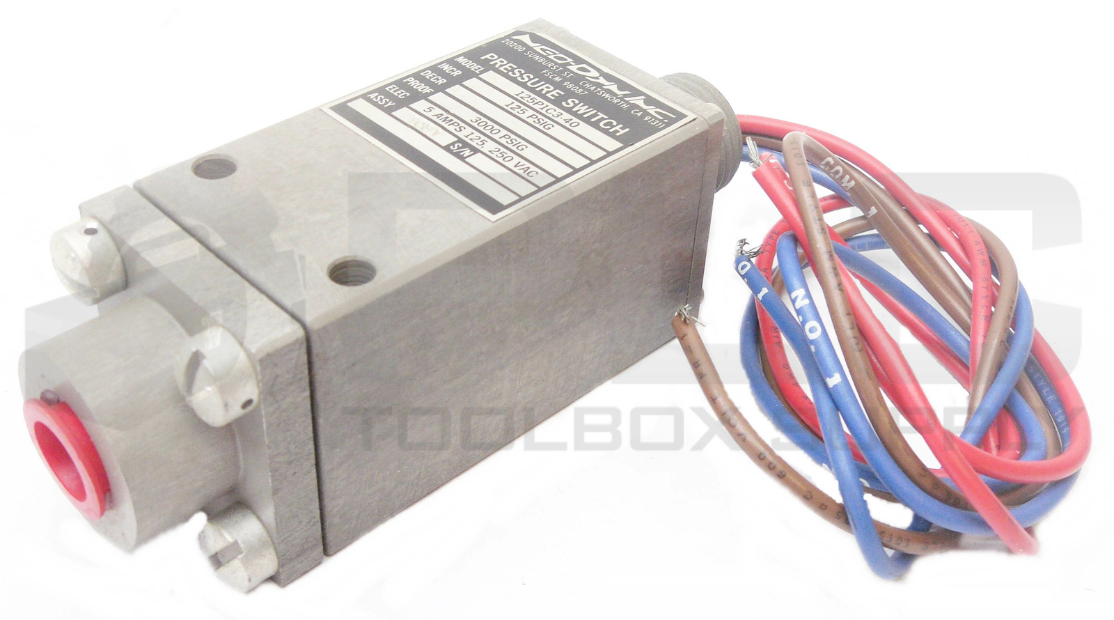 NEW NEO-DYN 125P1C3-40 PRESSURE SWITCH INCR 125PSIG PROOF 3000PSIG