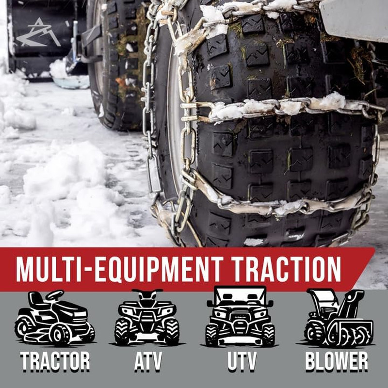 2 Link TIRE Chains 18X6.50-8 18X650-8 18X650X8 18-6.5-8 Tractor Rider Snowblower