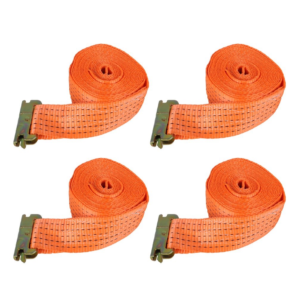 4-Pack 15′ E-Track Ratchet Tie Down Strap Cargo Van Truck Enclosed Trailer