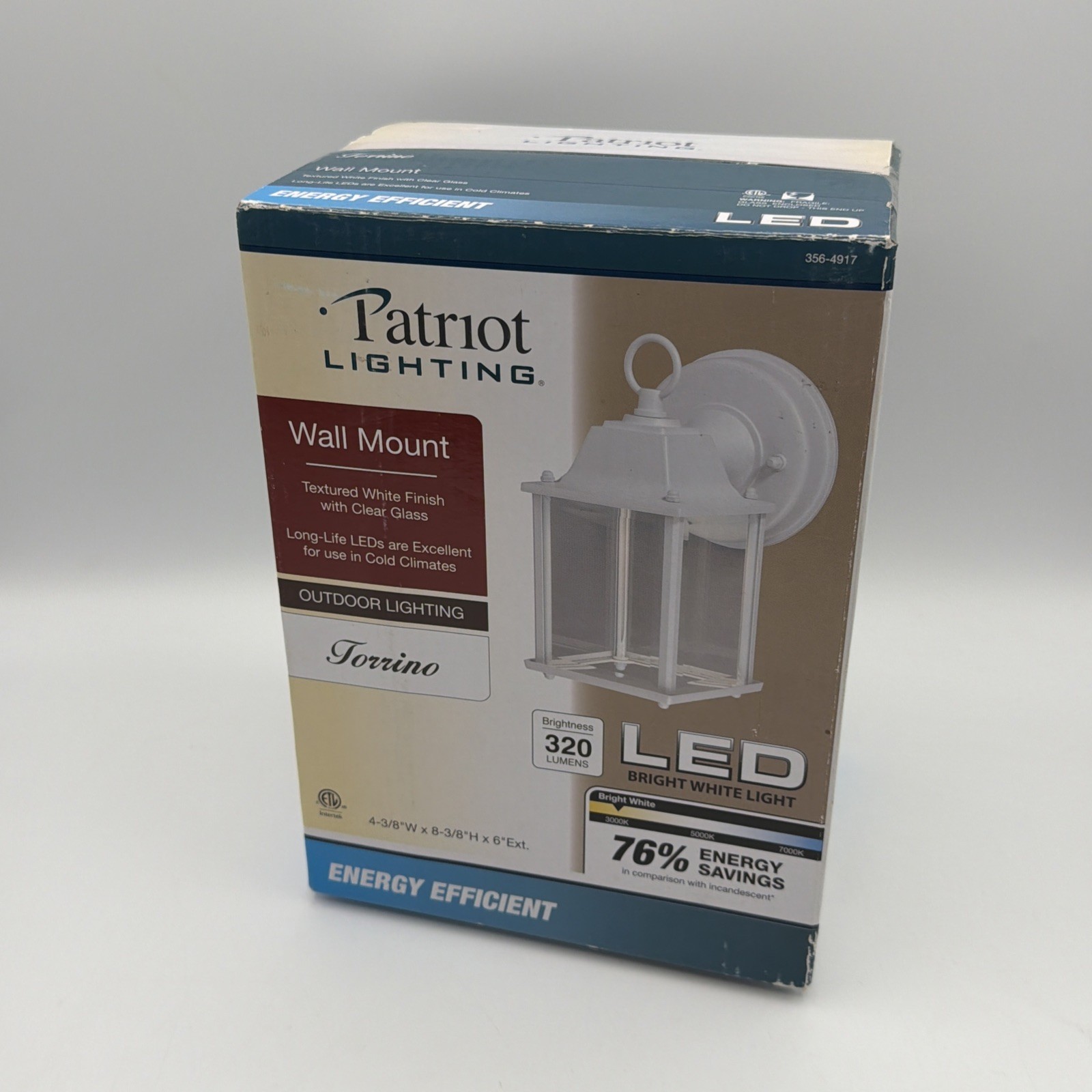 SEALED NEW PATRIOT LIGHTING 356-4917 WALL MOUNT LED LIGHT 320 LUMENS