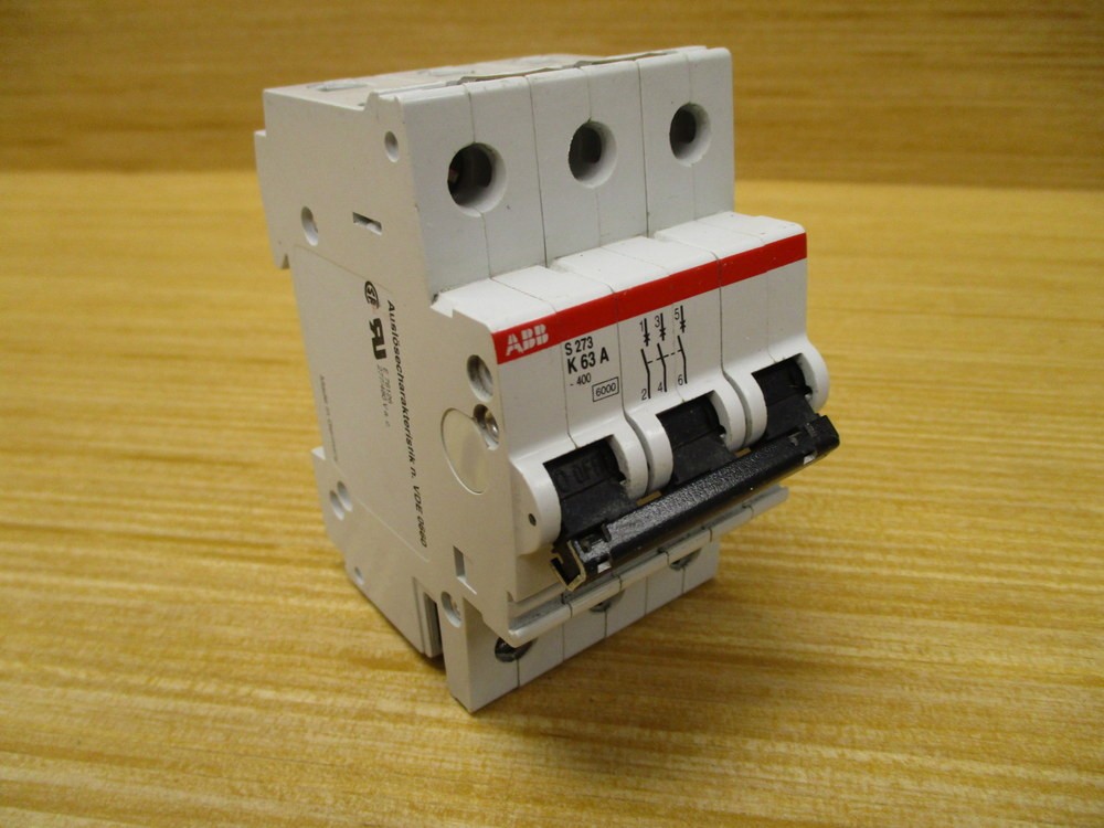 ABB S273 K63A 63A Circuit Breaker S273K63A 3 Pole