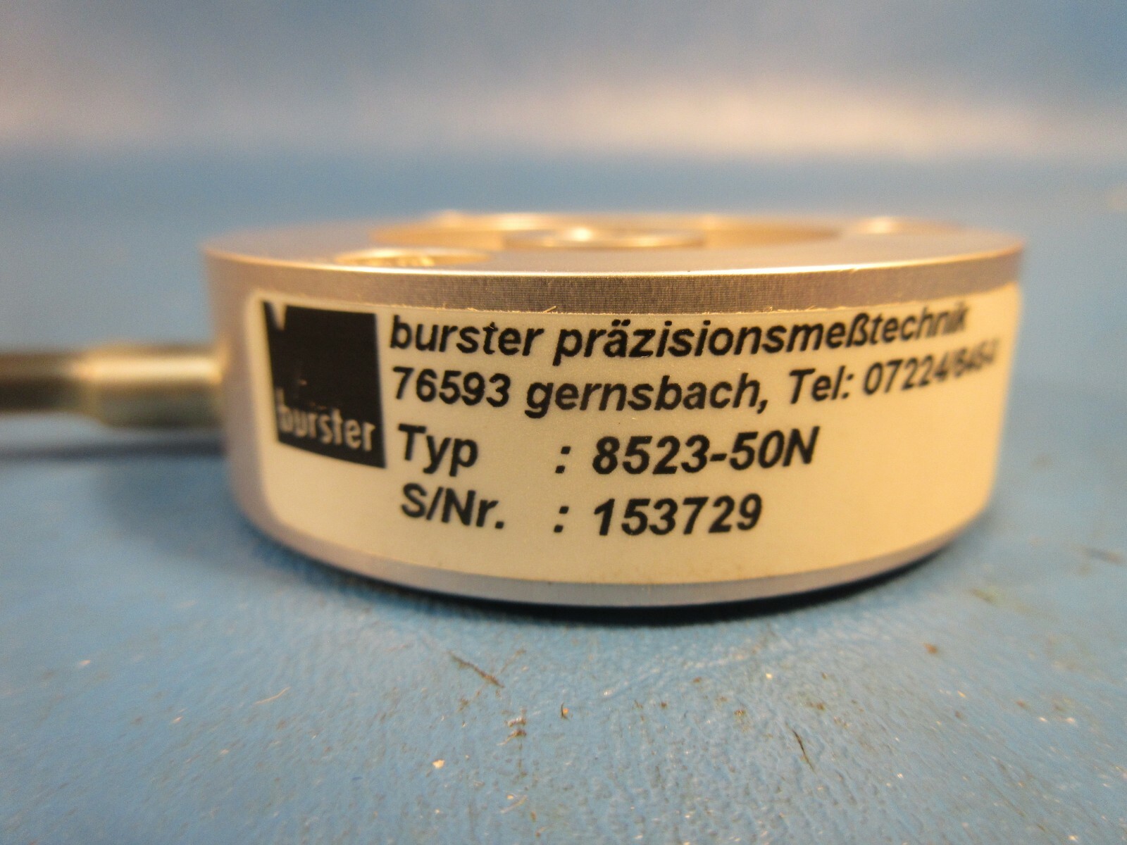 Burster 8523-50N, Tension Compression Load Cell,8523-5050-V206, 30001212