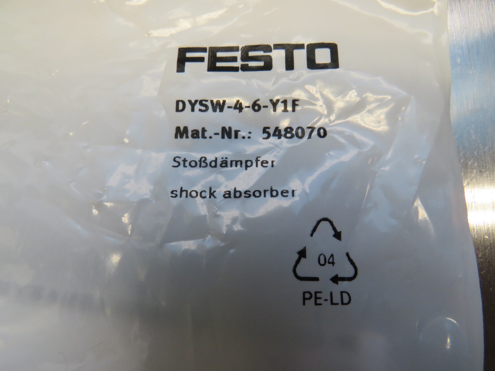 Festo DYSW-4-6-Y1F Shock Absorber 548070 (USA SELLER)