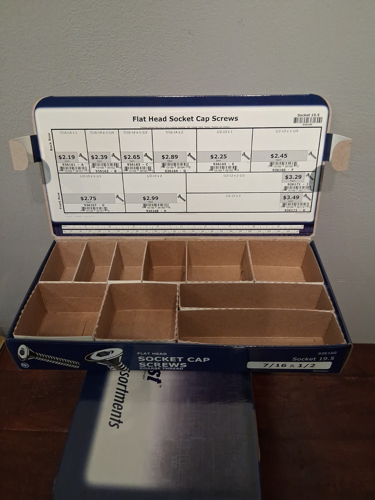 Midwest Fasteners Find It Fast **Empty** Screw Assortment Boxes