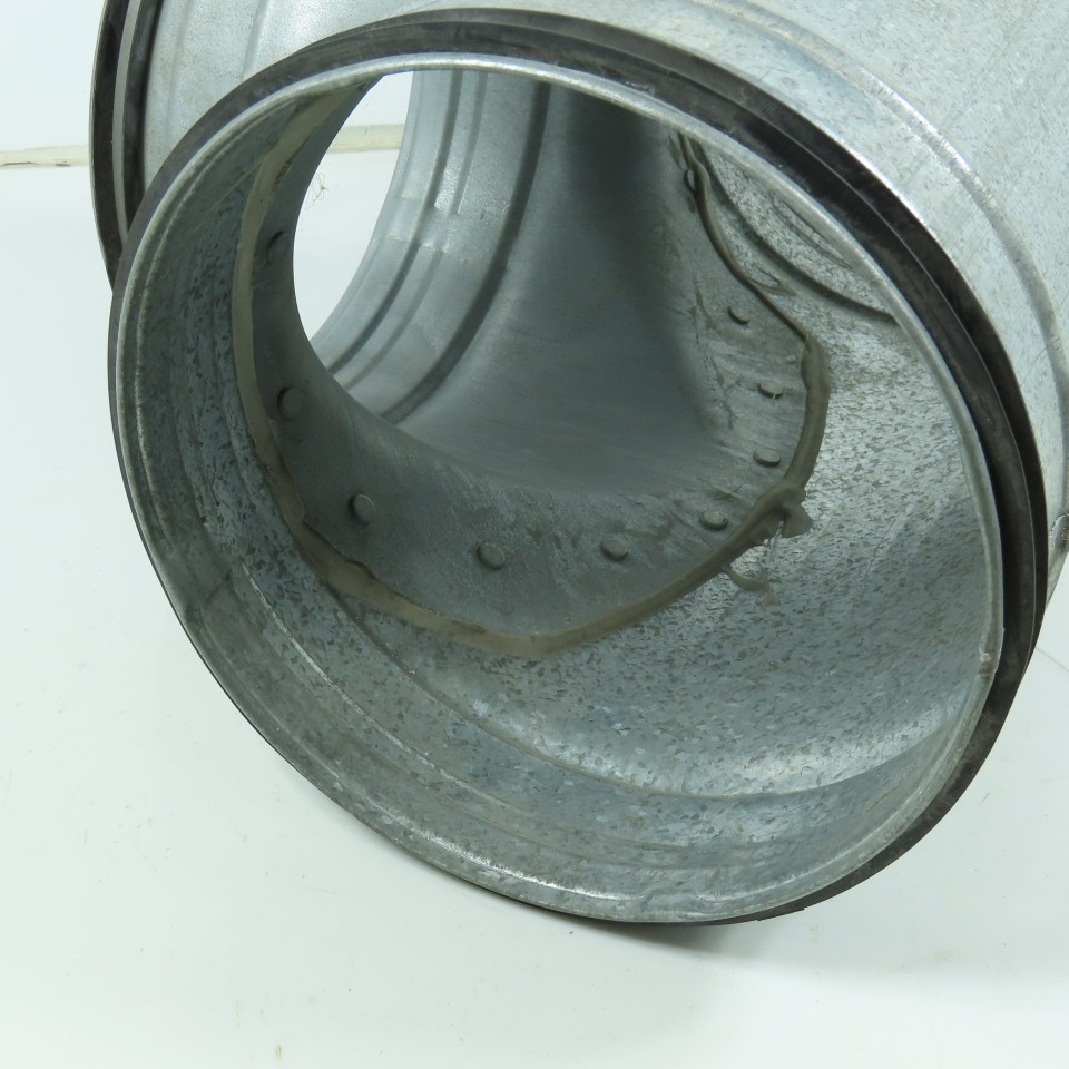Size 6 Spirosafe 24 Gauge Tee Connector Spiral Duct Fitting 5-7/8″ OD