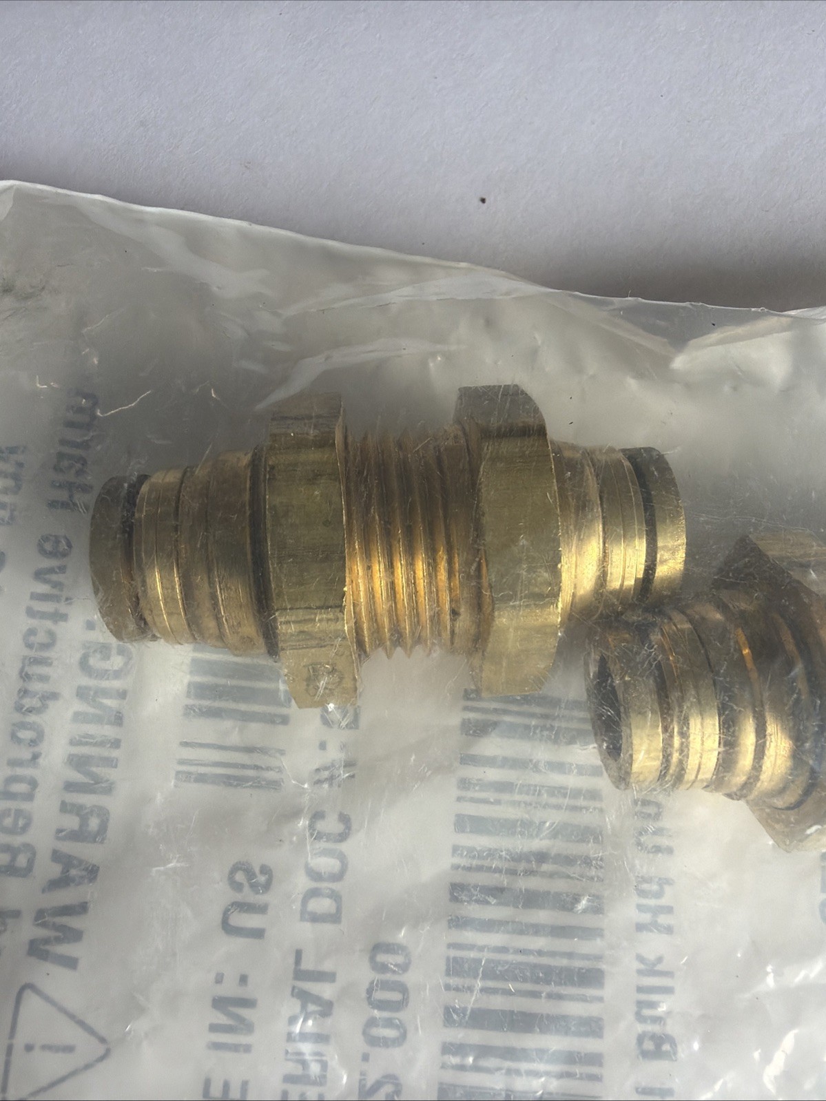 DOT bulkhead Union 3/8in Tube Push Lock 2-pack