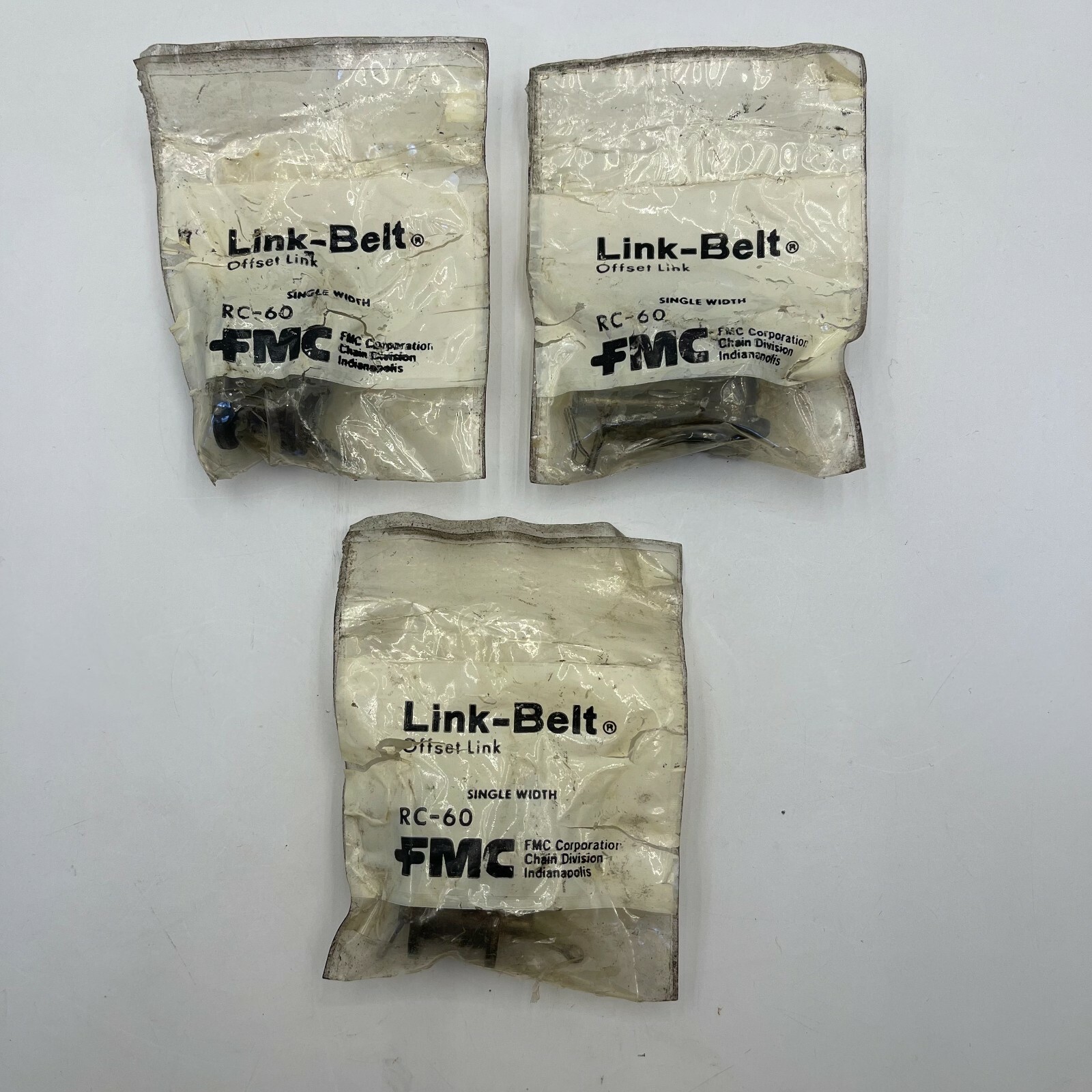 LINK-BELT RC60 SLIP FIT CONNECTING LINK (LOT OF 3) NIB