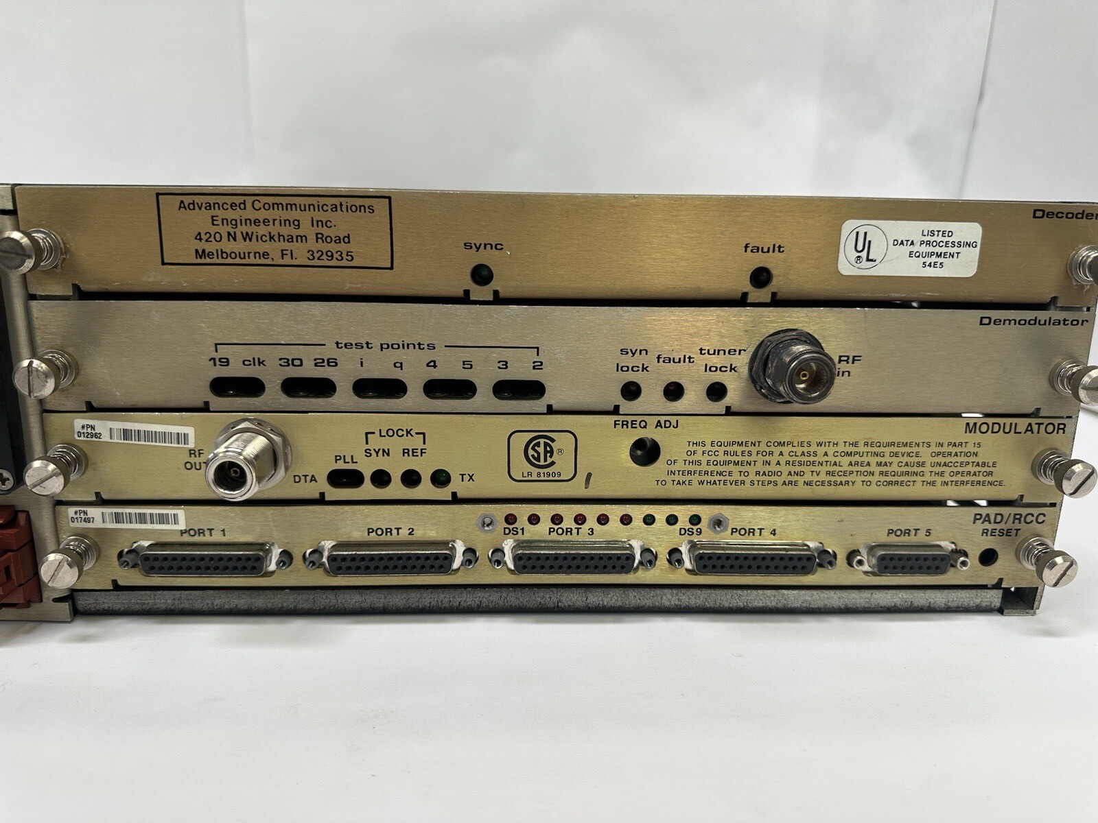 Scientific Atlanta Model AD-4555 DPU, Decoder, Demodulator, Modulator, PAD/RCC