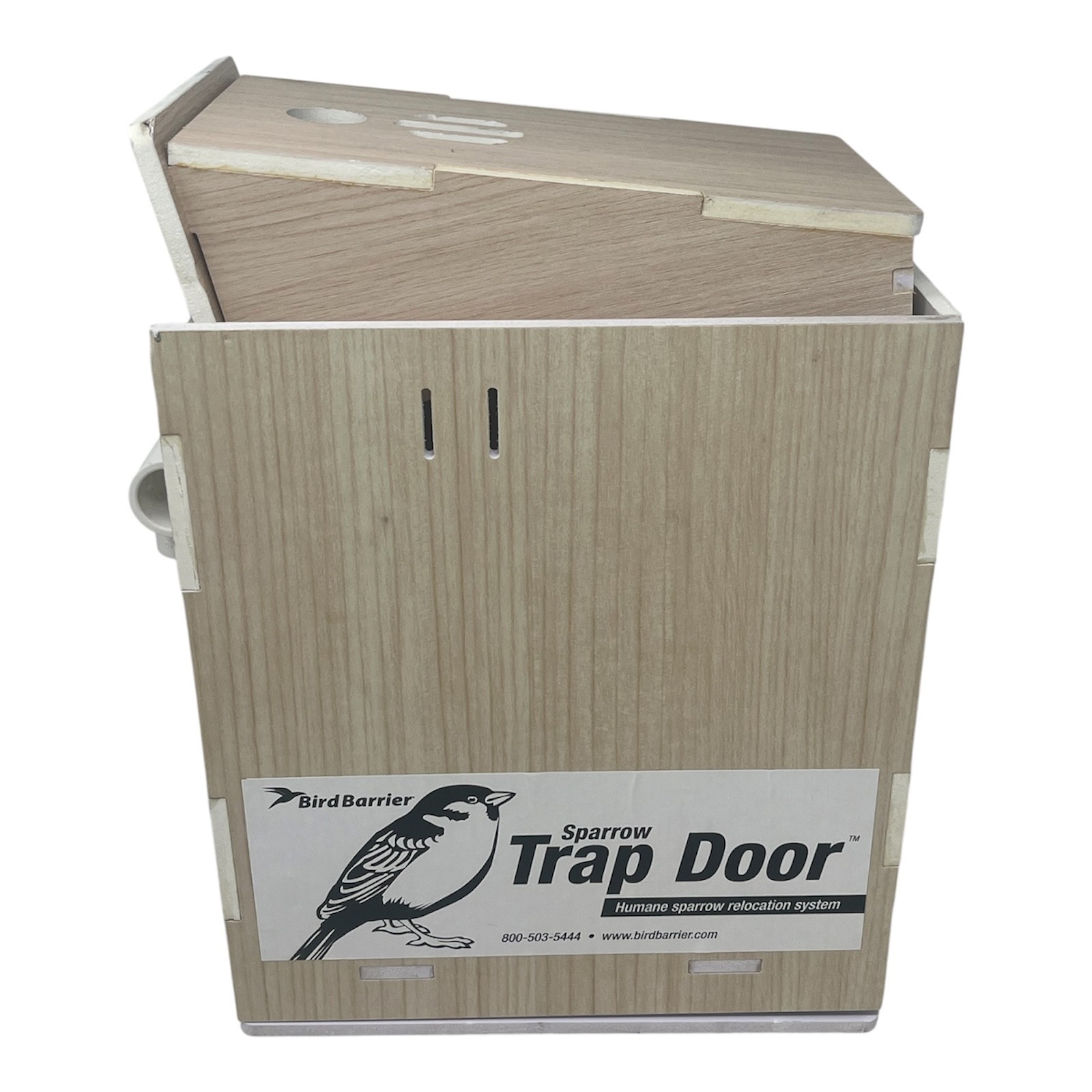 BIRD BARRIER Bird Trap: One Door Trap, 1 Bird Capacity 12 1/2 in Height, Brown