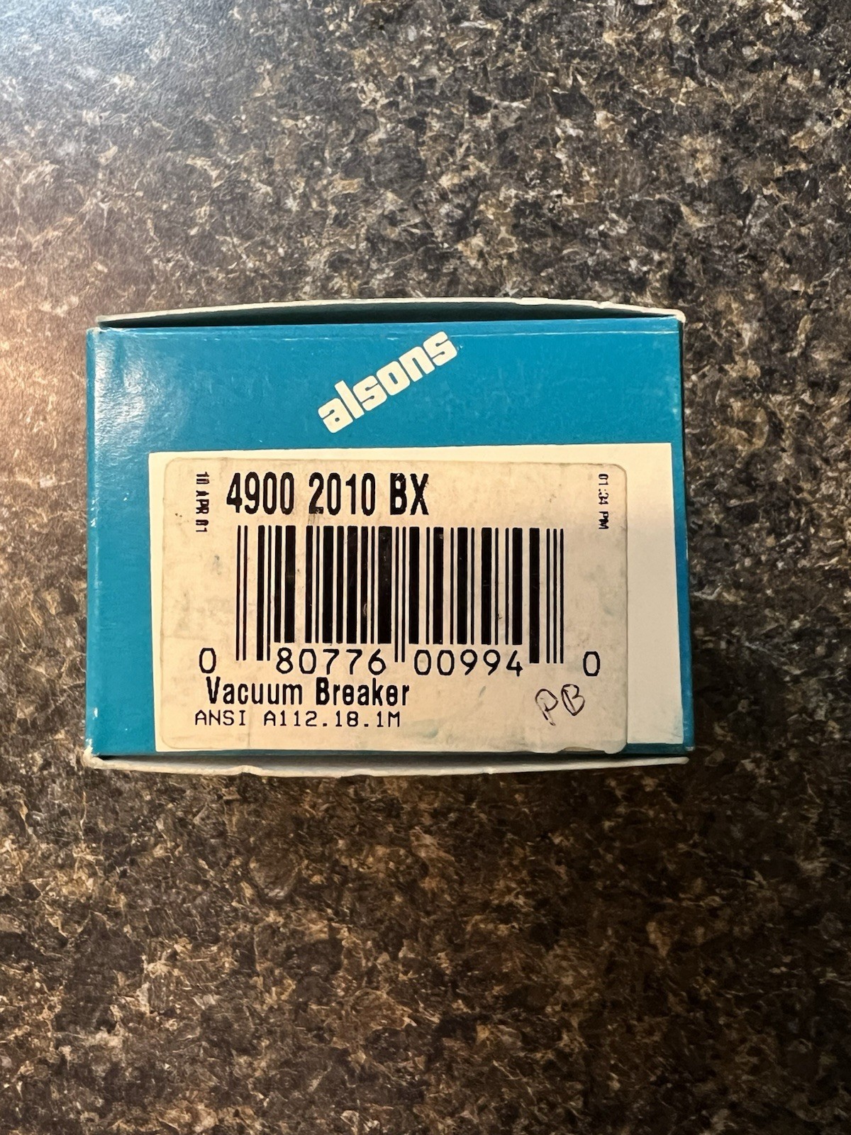 Alsons High Quality Vacuum Breaker 4900 2010 BX USA Made Free Ship NEW NIB