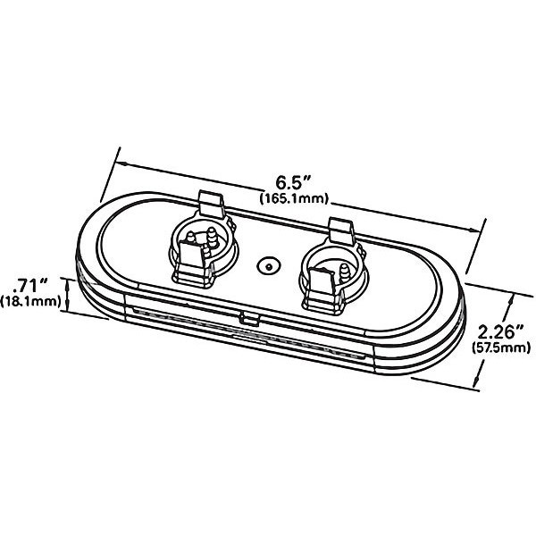 Grote 54672 Back-Up Light,Led,Red/Clear