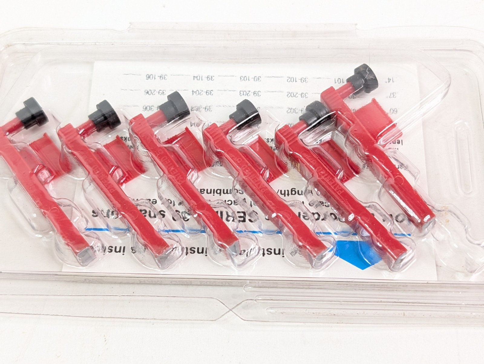 Graphic Controls Series 39 Disposable Snap-on Markers 82-39-0206-06 Red New