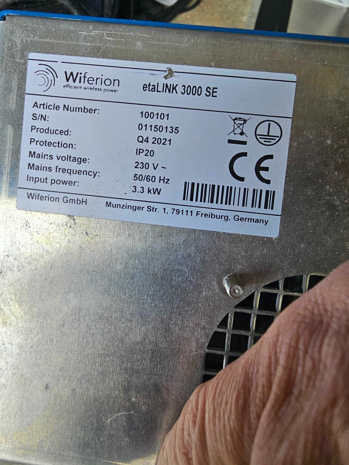 Wiferion etaLINK 3000 Industrial Wireless Charging System(s), LOT PRICE REDUCED