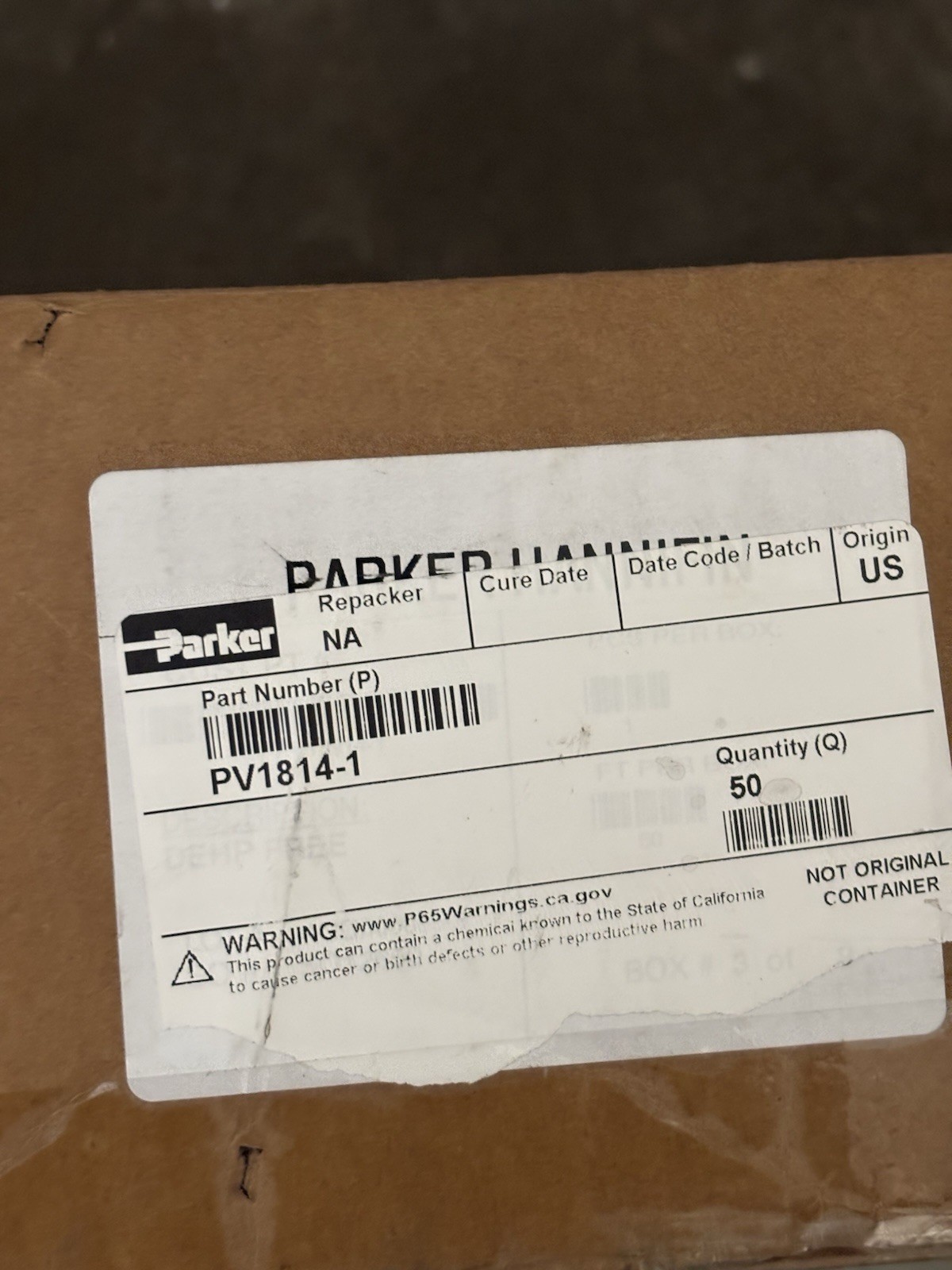 Parker Vinyl Tube 7/8″ ID x 1-1/8″ OD 1/8″ Wall Thickness 50′ Long PV1814-1-P