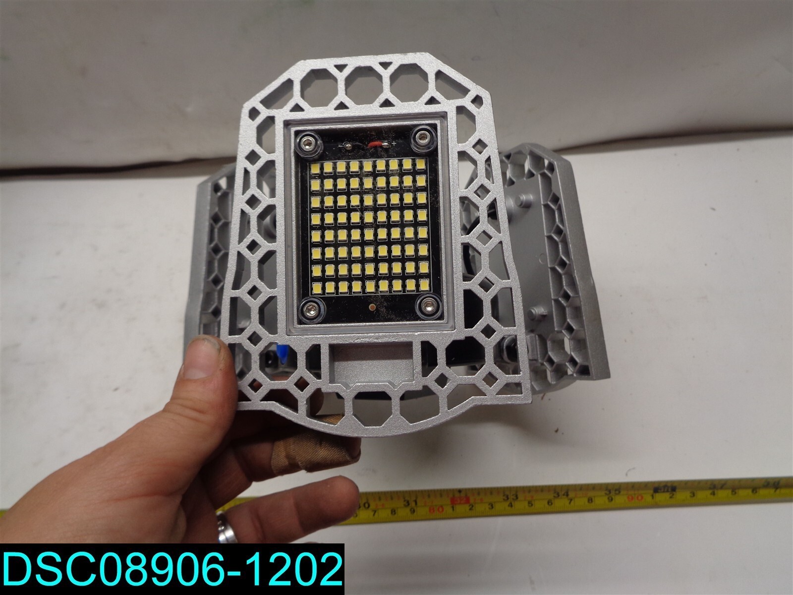 60-Watt Dusk to Dawn Deformable LED Adjustable Gray Garage Light W-XP07001E26
