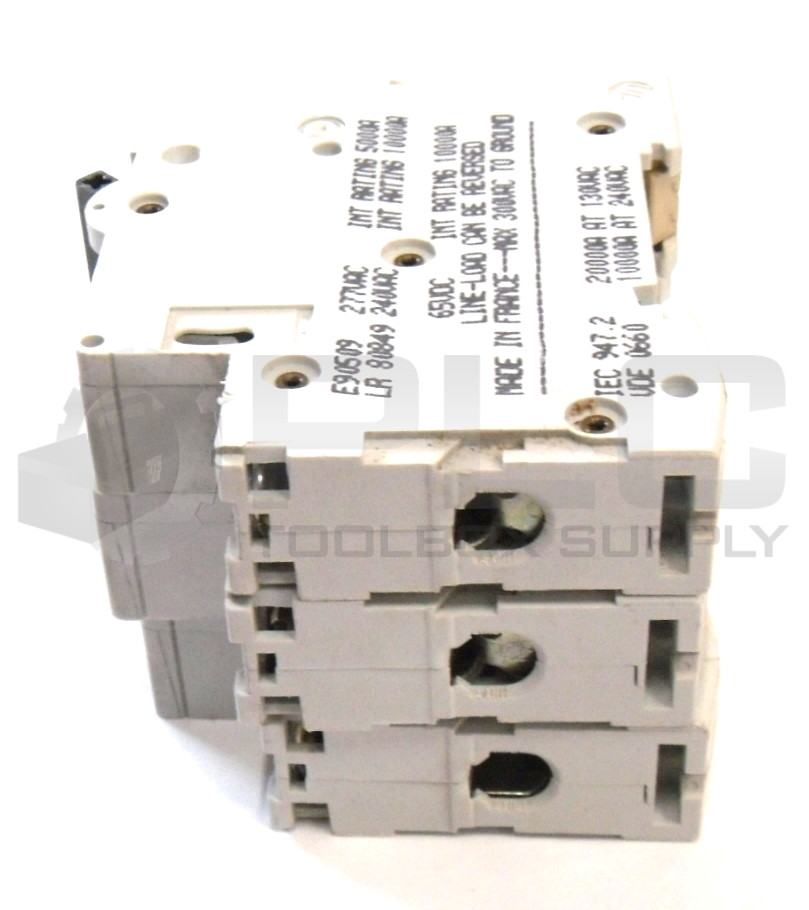 LOT OF 3 MERLIN GERIN C60N 4A-TYPE C CIRCUIT BREAKER 277VAC