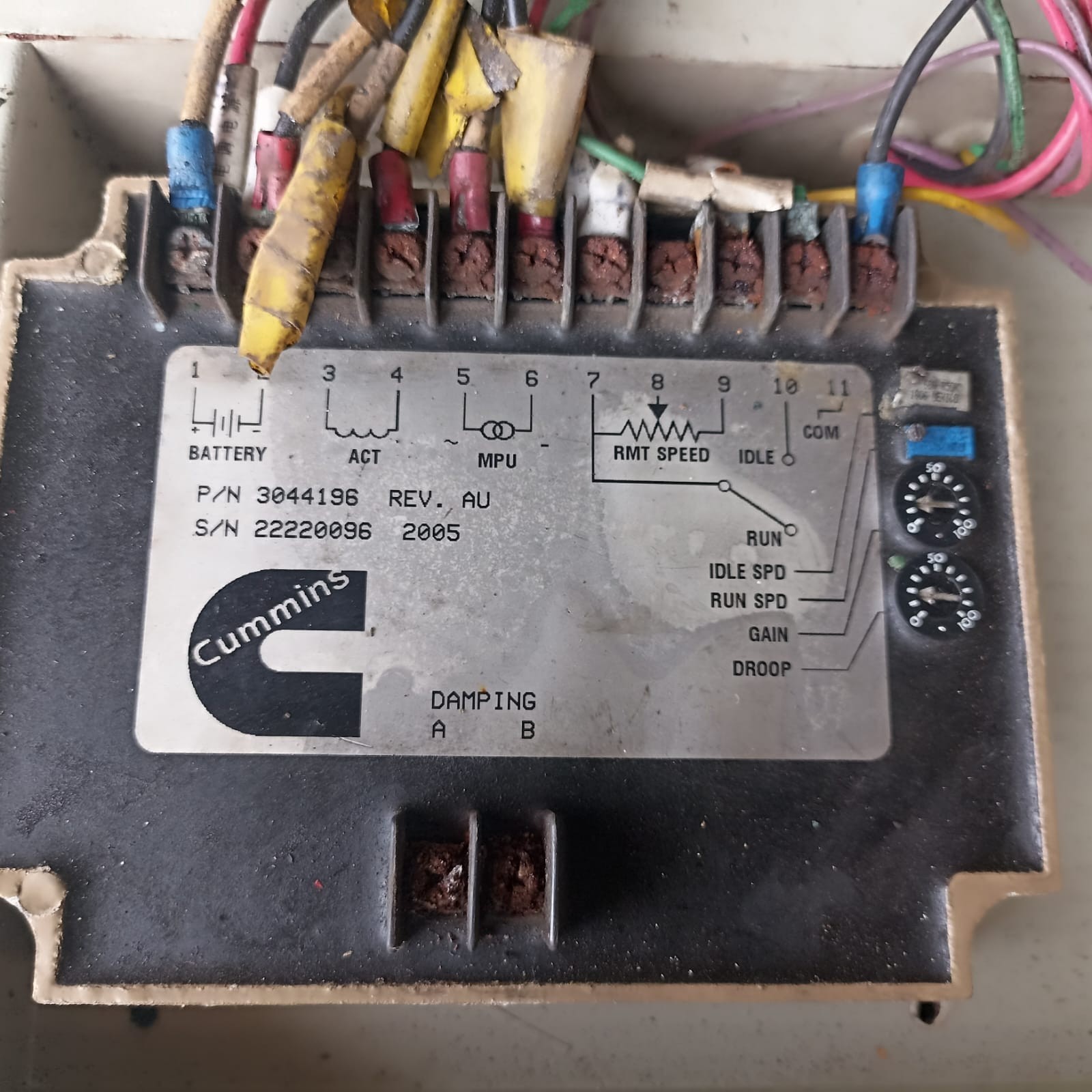 Cummins Control panel unit part 3044196 display ed211zfd2 used good tested ok