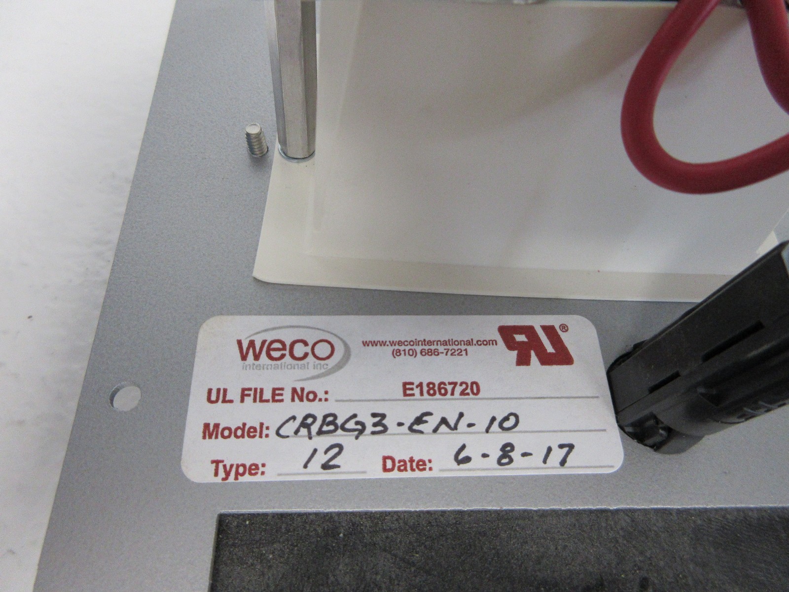WECO CRBG3-EN-10 NEW TYPE 12 PROGRAM TERMINAL / DUPLEX OUTLET CRBG3EN10