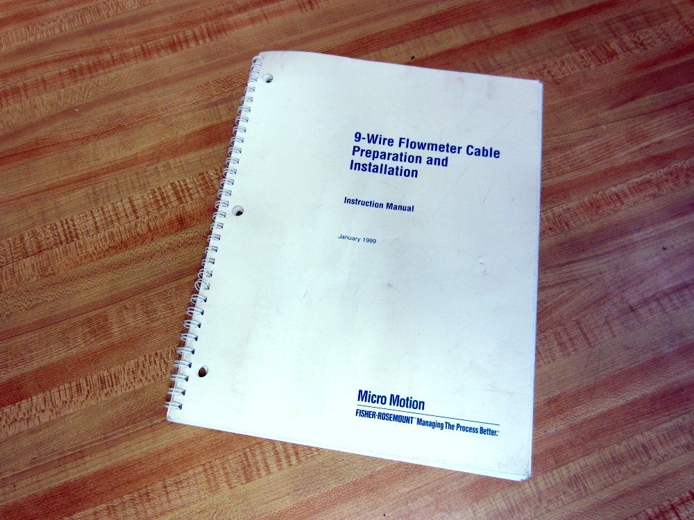 Micro Motion 1004398 9-Wire Flowmeter Cable Instruction Manual