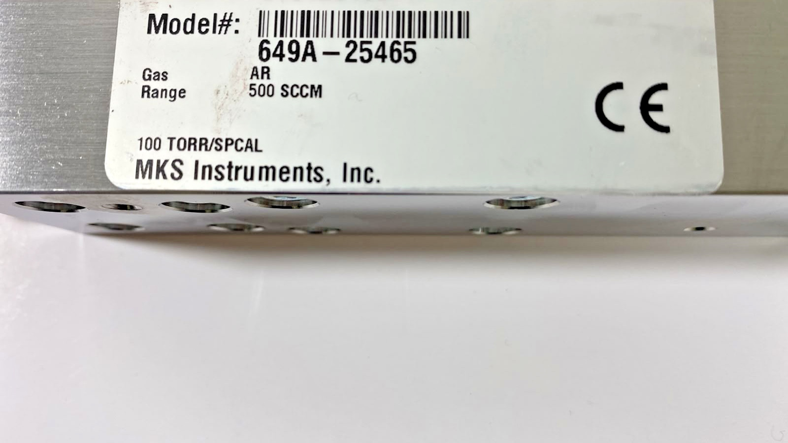 ✅ MKS TYPE 649 649A-25465 / AR / 500SCCM 100 TORR/SPCAL PRESSURE CONTROLLER