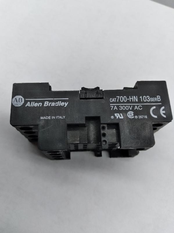 Allen-Bradley 700-HN103-B Relay Socket 14-Blade Din Rail Mount 300VAC 7Amp