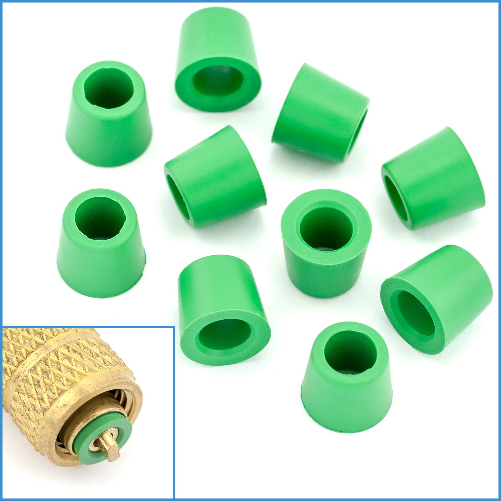 10pcs Rubber Seal Washer For 1/2″ ACME 5/16″ SAE AC Charging Valve Gasket Repair
