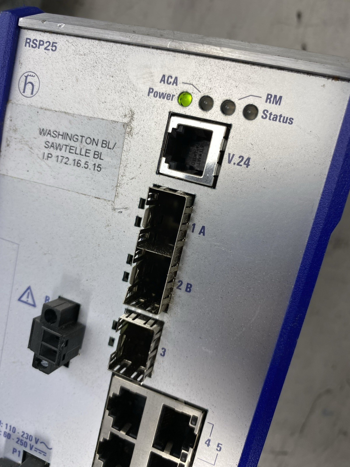 HIRSCHMANN RSP25 RAIL SWITCH WITH AXCEN SFP-100TX COPPER SFP 8 PORT
