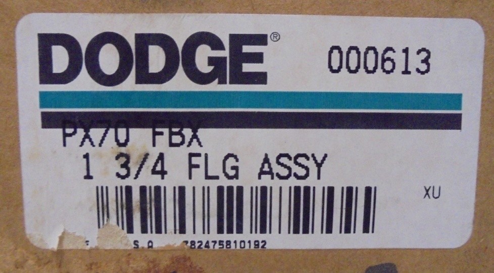 DODGE 000613, PX70 FBX FLANGE ASSEMBLY, 1-3/4″ BORE, 5-5/8″ OD, MAX 3600 RPM