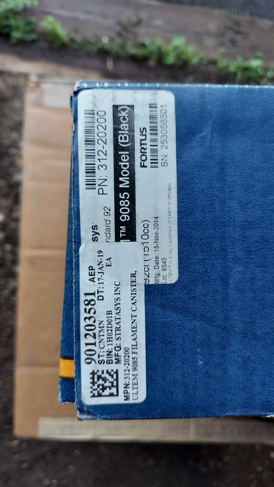 New Stratasys 312-20200 Ultem 9085 Black Filament Canister NOV2014