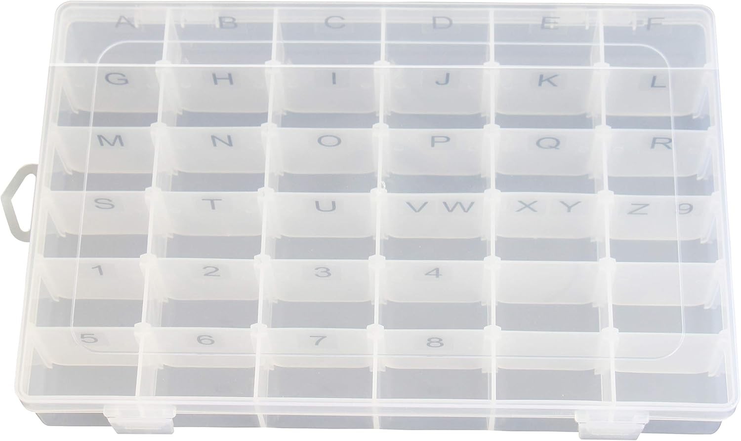 Plastic Organizer Container Box Letter Storage Case LETTER LABELS PRE APPLIED