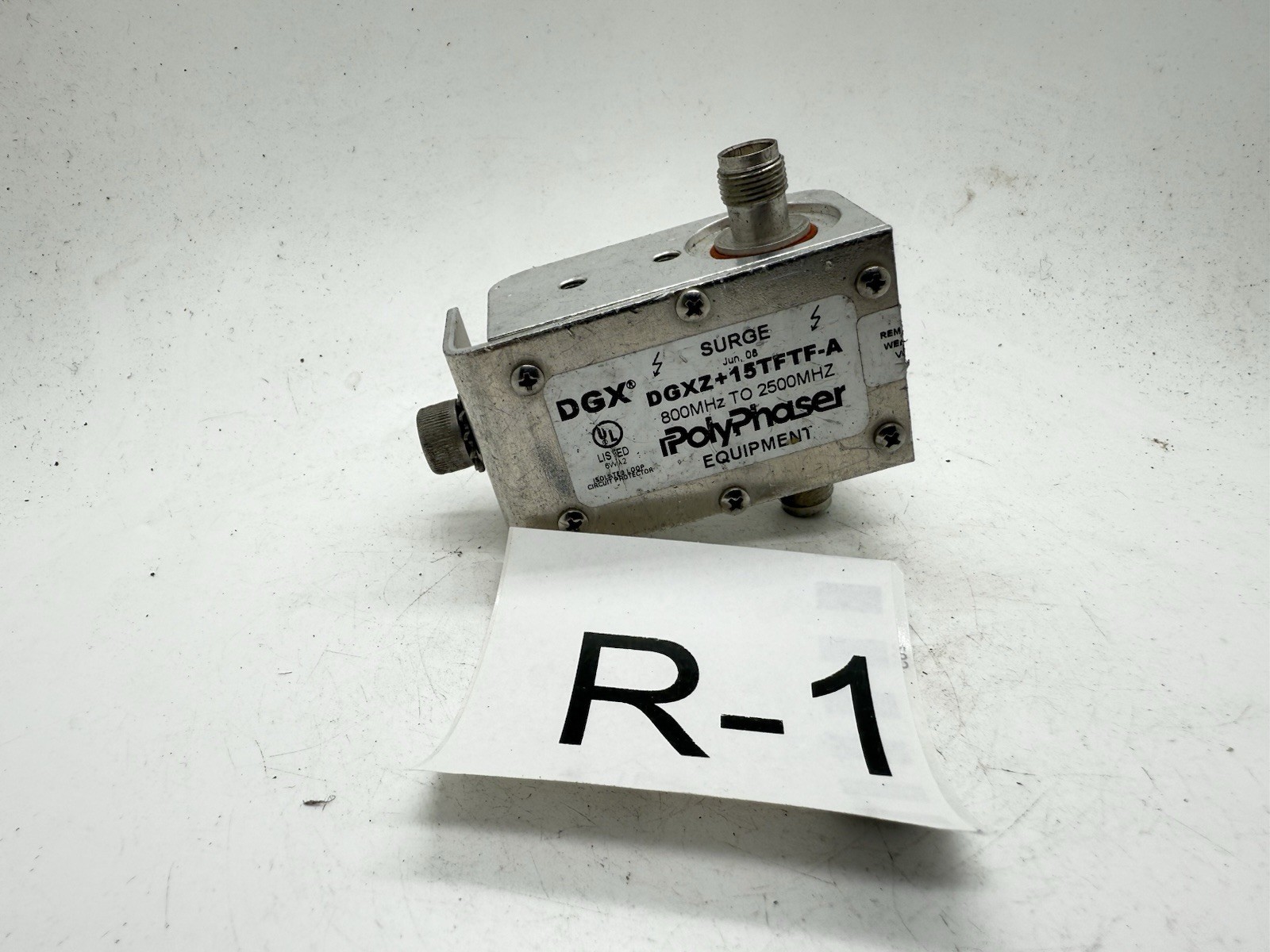 PolyPhaser DGXZ+15TTF-A RF Surge Protector 800-2500MHz N-Female Lightning Arrest