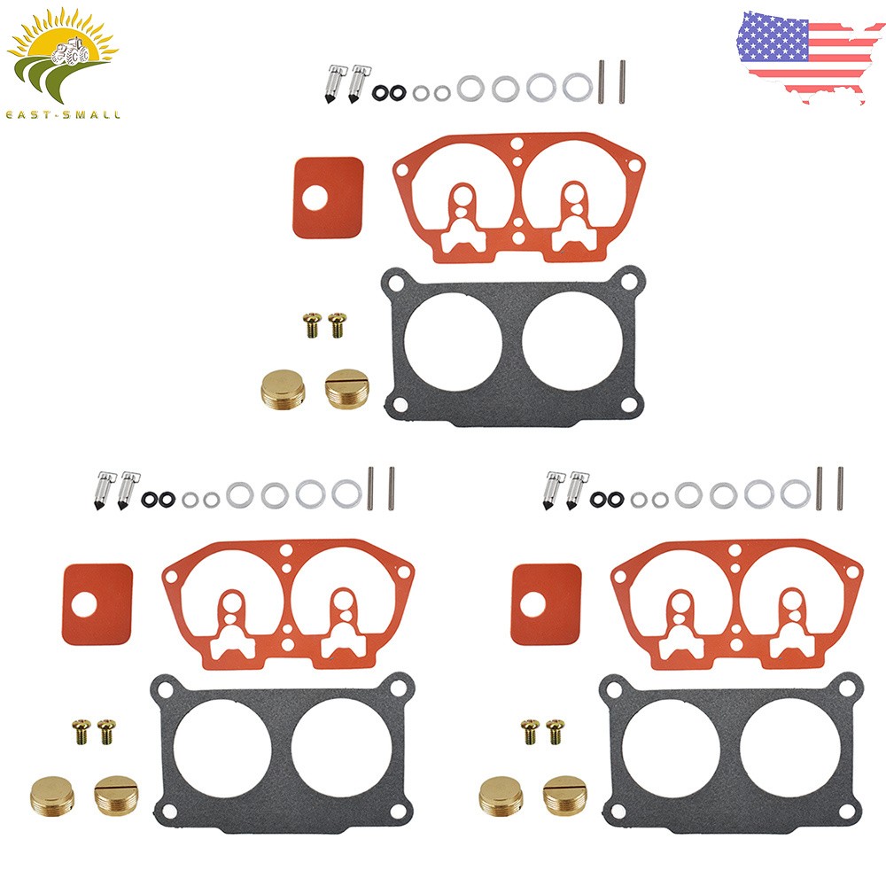 3Pcs Carburetor Rebuild Kit For Outboard V-6 For Yamaha 150 175 200 225 HP 86-95