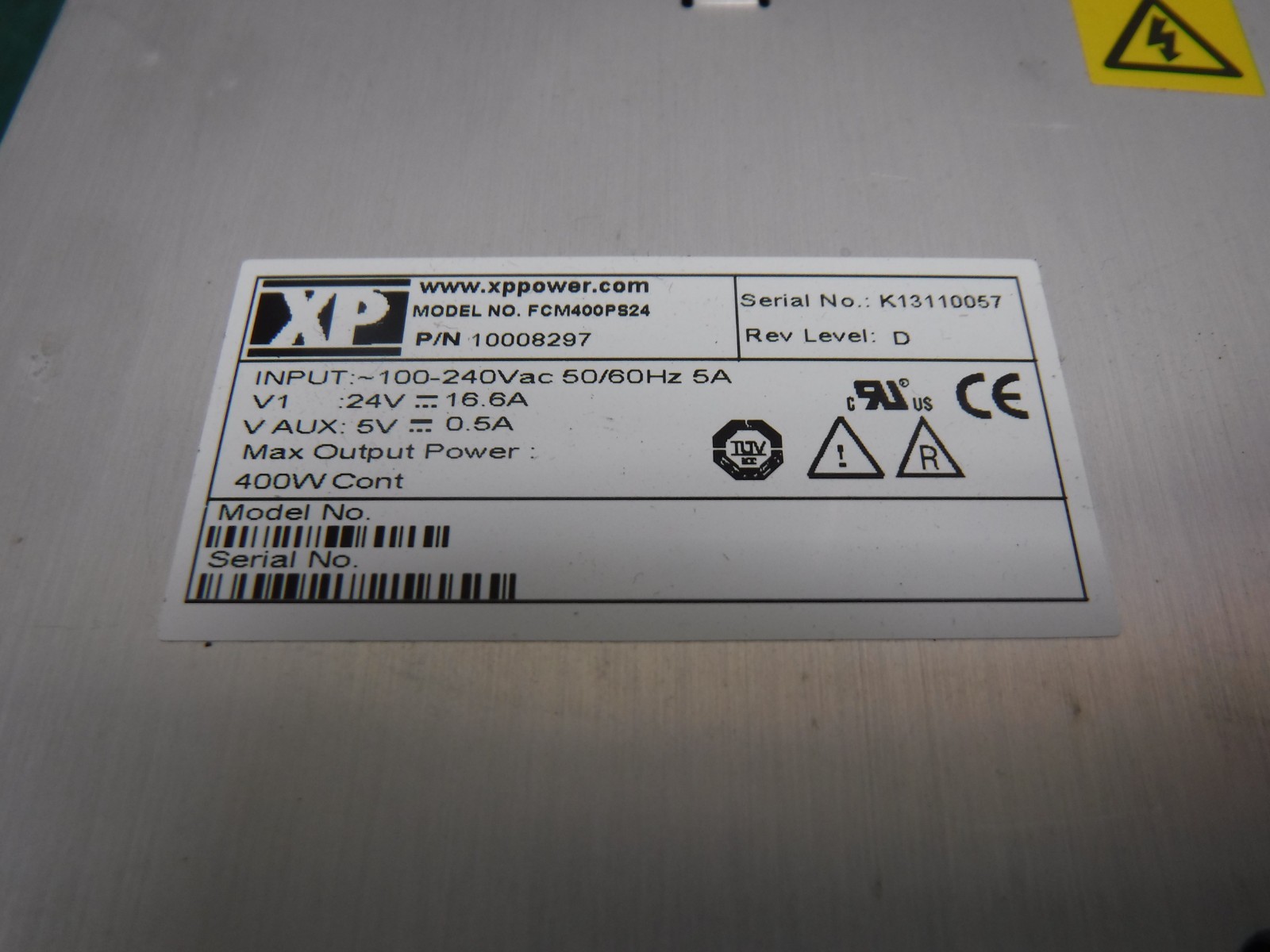 XP FCM400PS24 Power Supply, 100–240VAC Input, 24V / 5VDC Output