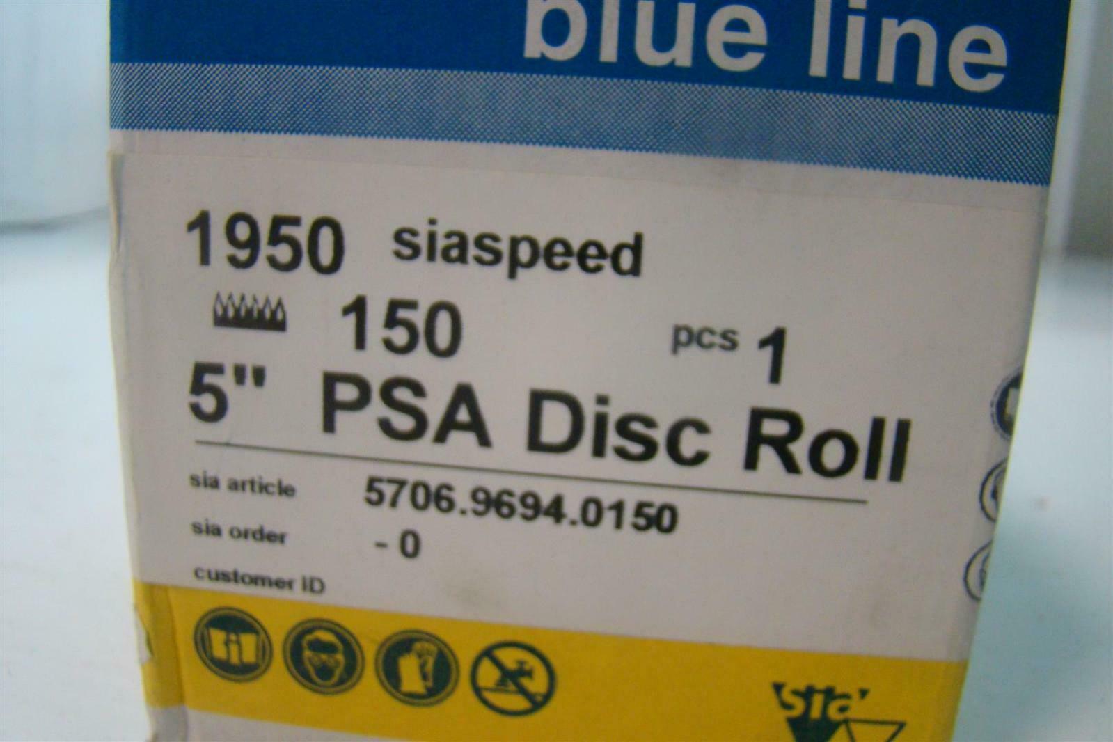 Sia Blue Line 1950 150 grit 5″ PSA Disc Roll 5706.9694.0150
