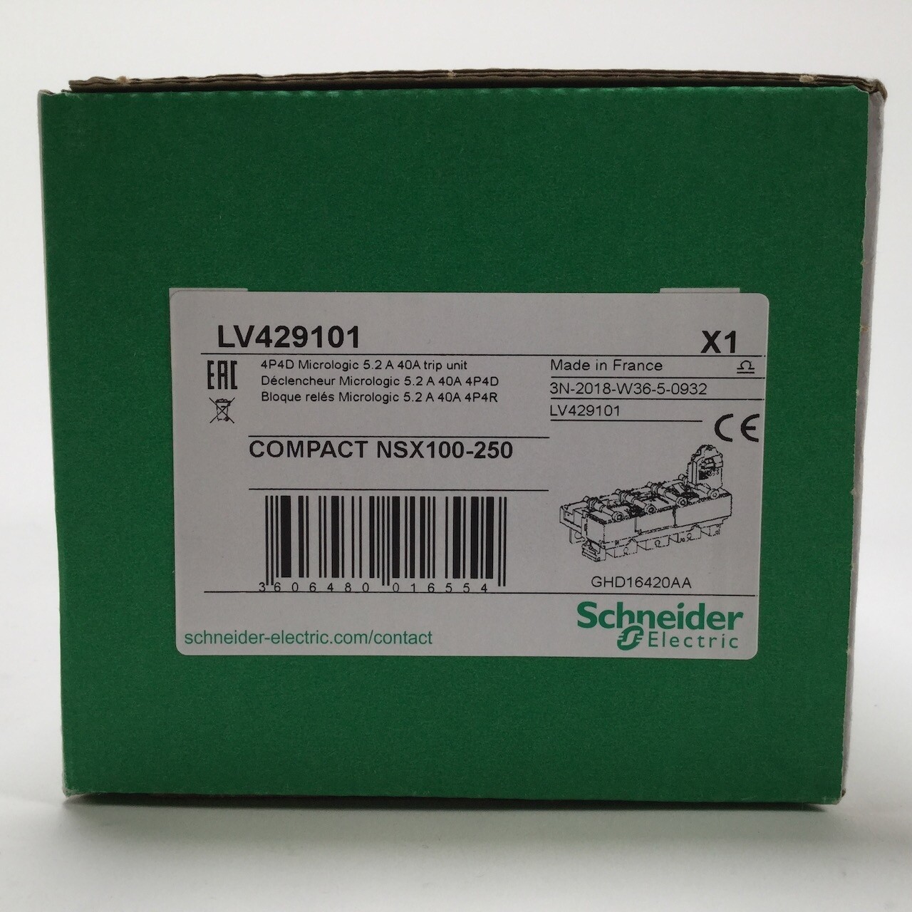 Schneider Electric LV429101 Trip unit Micrologic 5.2 A circuit breakers NFP