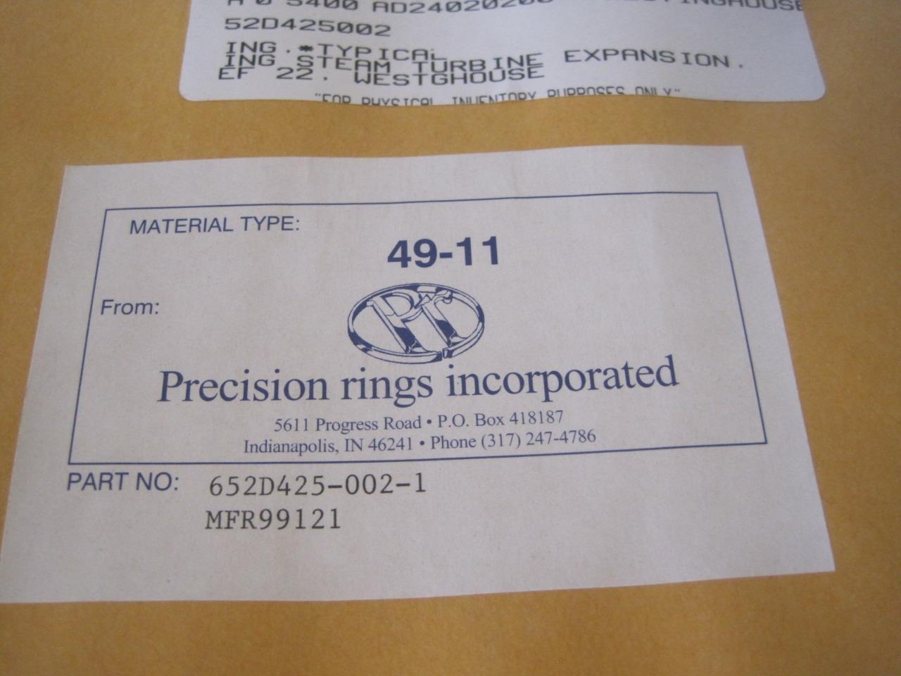 WESTINGHOUSE STEAM TURBINE EXPANSION RING EF 22 AQQ939J MFR99121 652D425-002-1