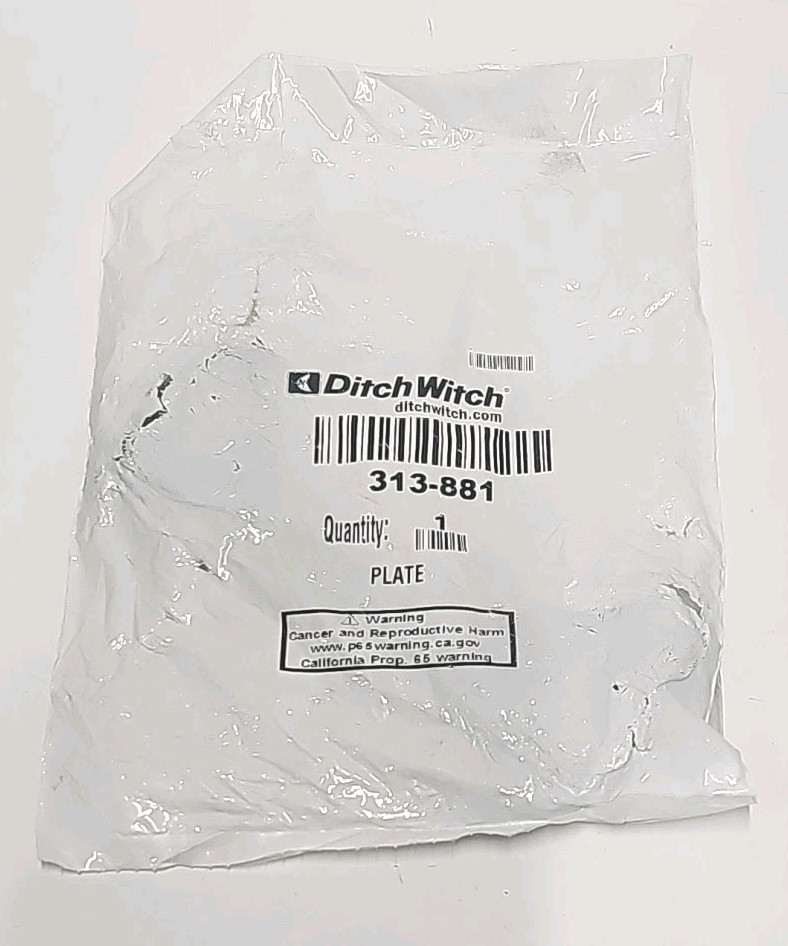 Ditch Witch 313-881 Plate for Ditch Witch Trencher Genuine OEM
